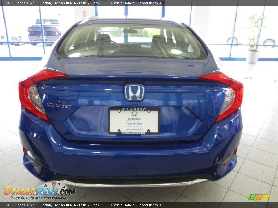 2019 Honda Civic LX Sedan Agean Blue Metallic / Black Photo #8