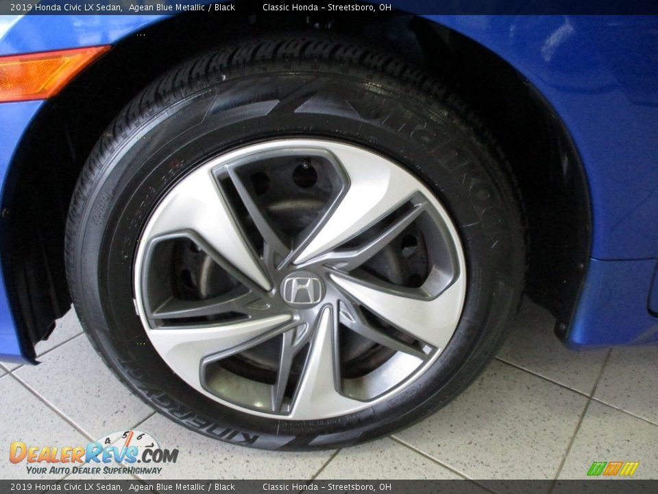 2019 Honda Civic LX Sedan Agean Blue Metallic / Black Photo #12