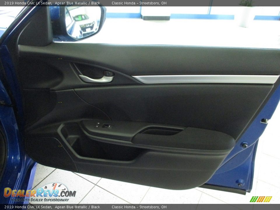 2019 Honda Civic LX Sedan Agean Blue Metallic / Black Photo #14