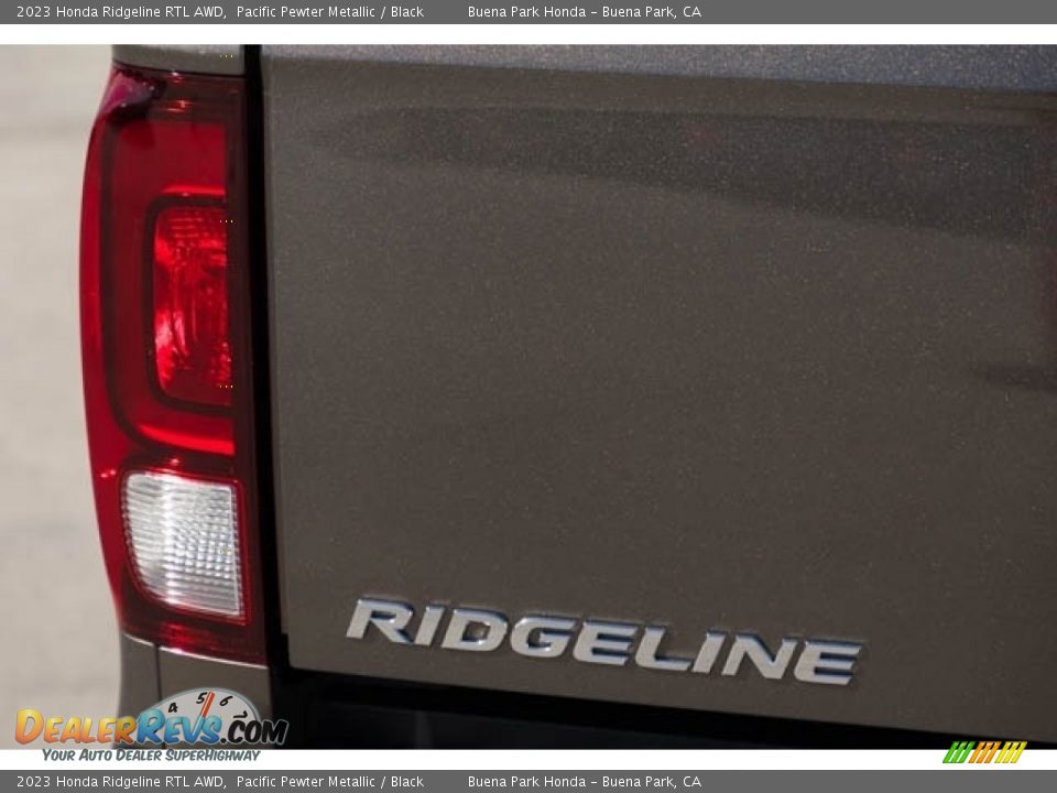 2023 Honda Ridgeline RTL AWD Pacific Pewter Metallic / Black Photo #6