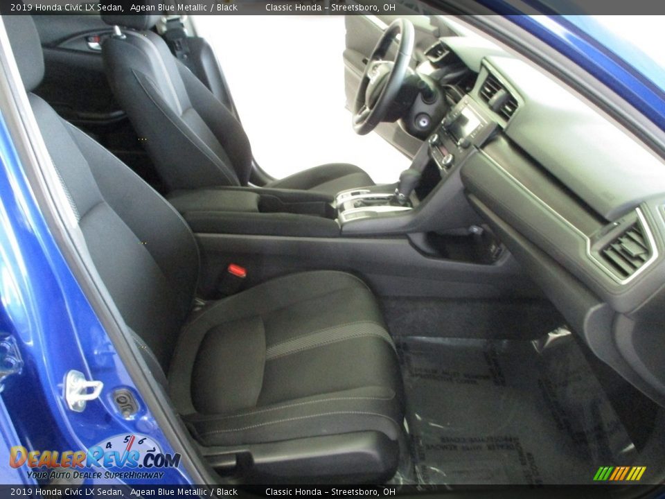 2019 Honda Civic LX Sedan Agean Blue Metallic / Black Photo #16