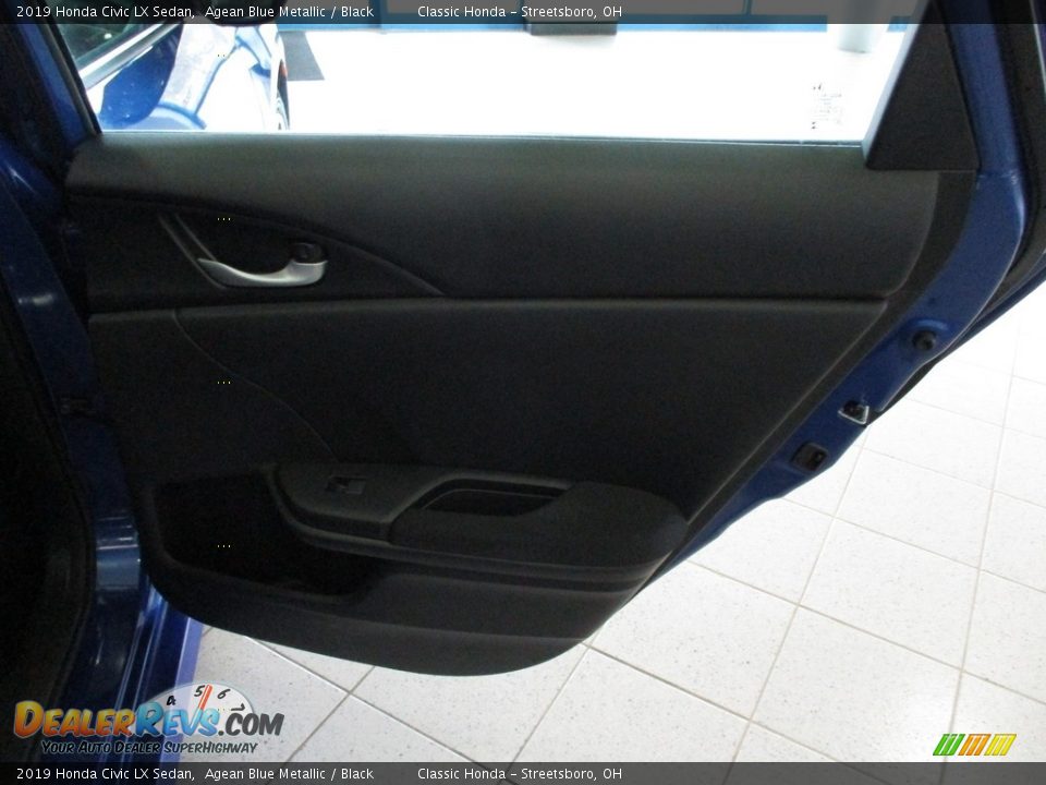 2019 Honda Civic LX Sedan Agean Blue Metallic / Black Photo #17