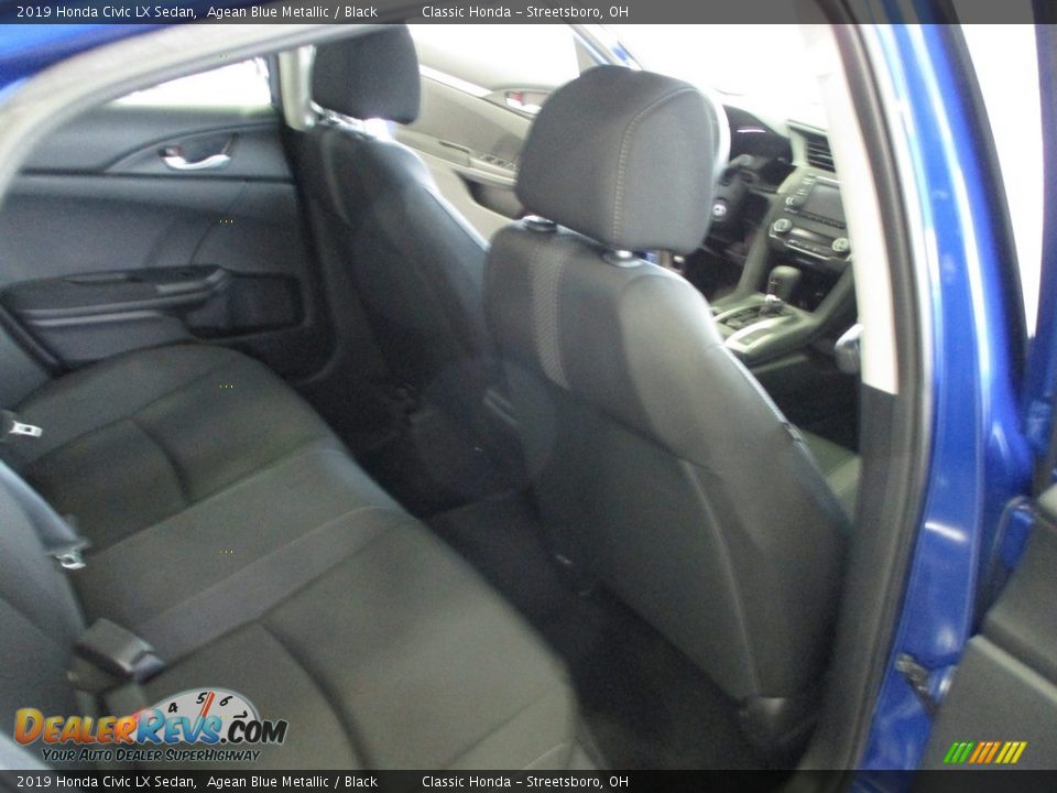 2019 Honda Civic LX Sedan Agean Blue Metallic / Black Photo #18