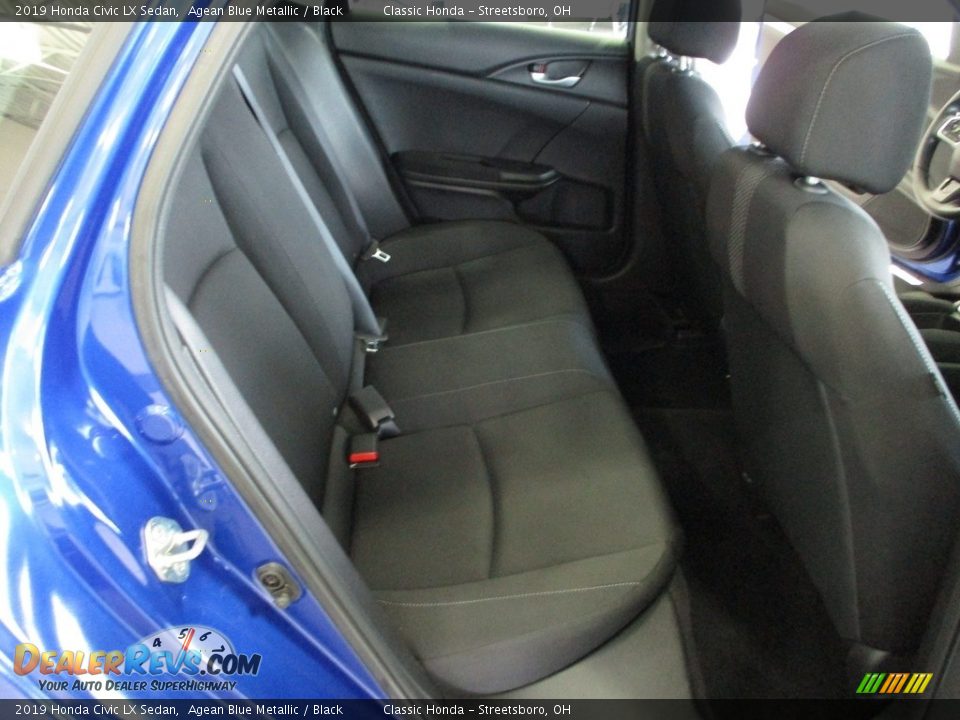 2019 Honda Civic LX Sedan Agean Blue Metallic / Black Photo #19