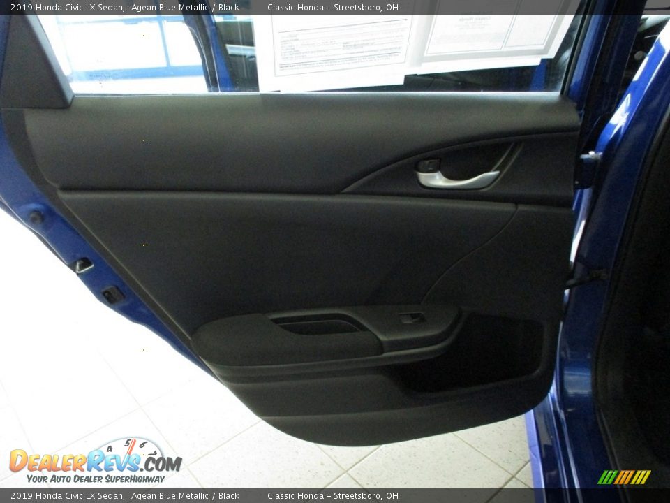 2019 Honda Civic LX Sedan Agean Blue Metallic / Black Photo #22