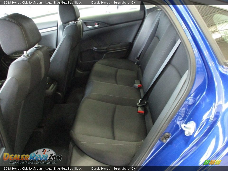 2019 Honda Civic LX Sedan Agean Blue Metallic / Black Photo #24