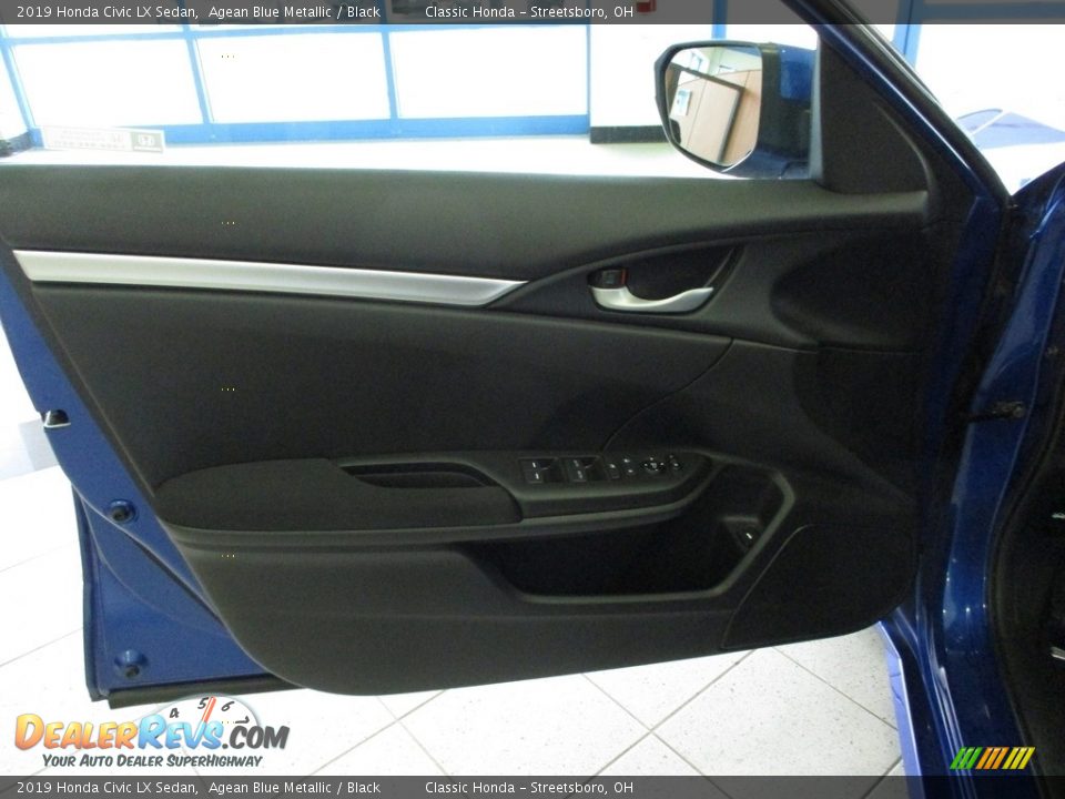 2019 Honda Civic LX Sedan Agean Blue Metallic / Black Photo #25