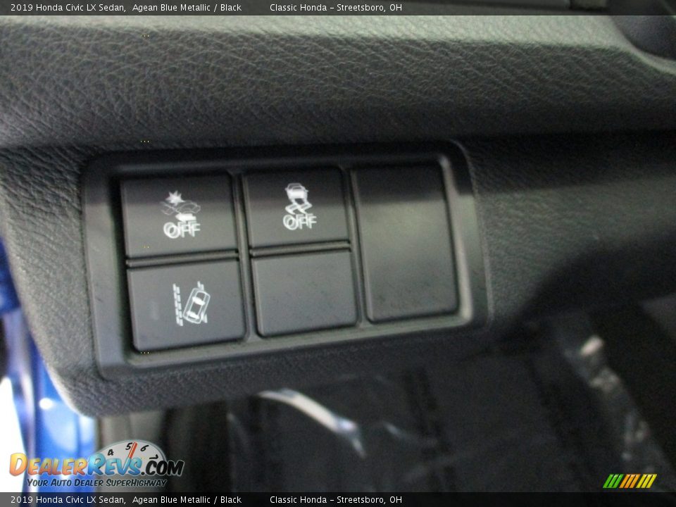 2019 Honda Civic LX Sedan Agean Blue Metallic / Black Photo #28