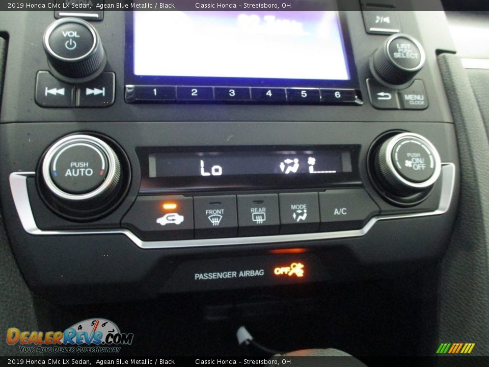 2019 Honda Civic LX Sedan Agean Blue Metallic / Black Photo #34