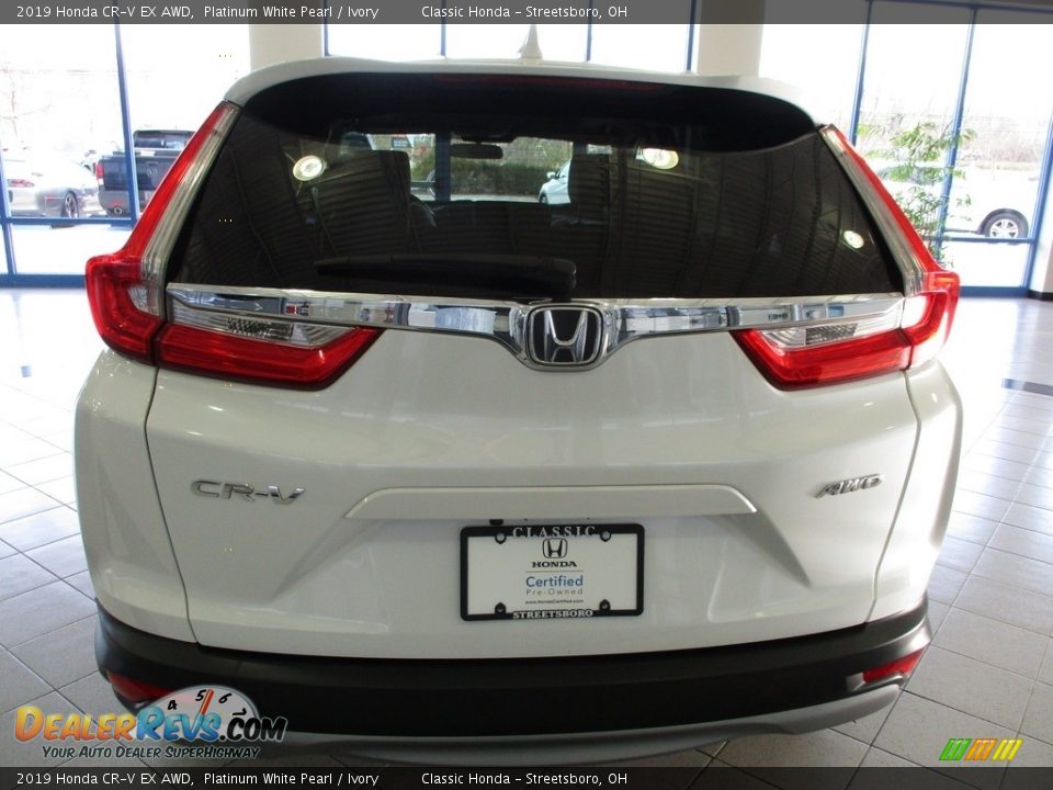 2019 Honda CR-V EX AWD Platinum White Pearl / Ivory Photo #8