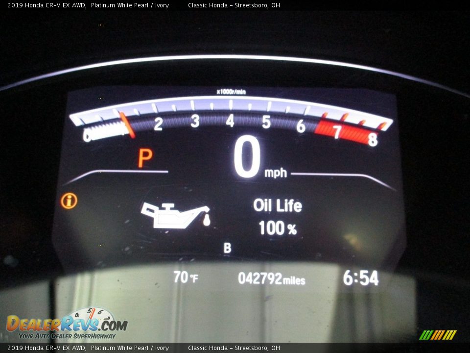 2019 Honda CR-V EX AWD Platinum White Pearl / Ivory Photo #33