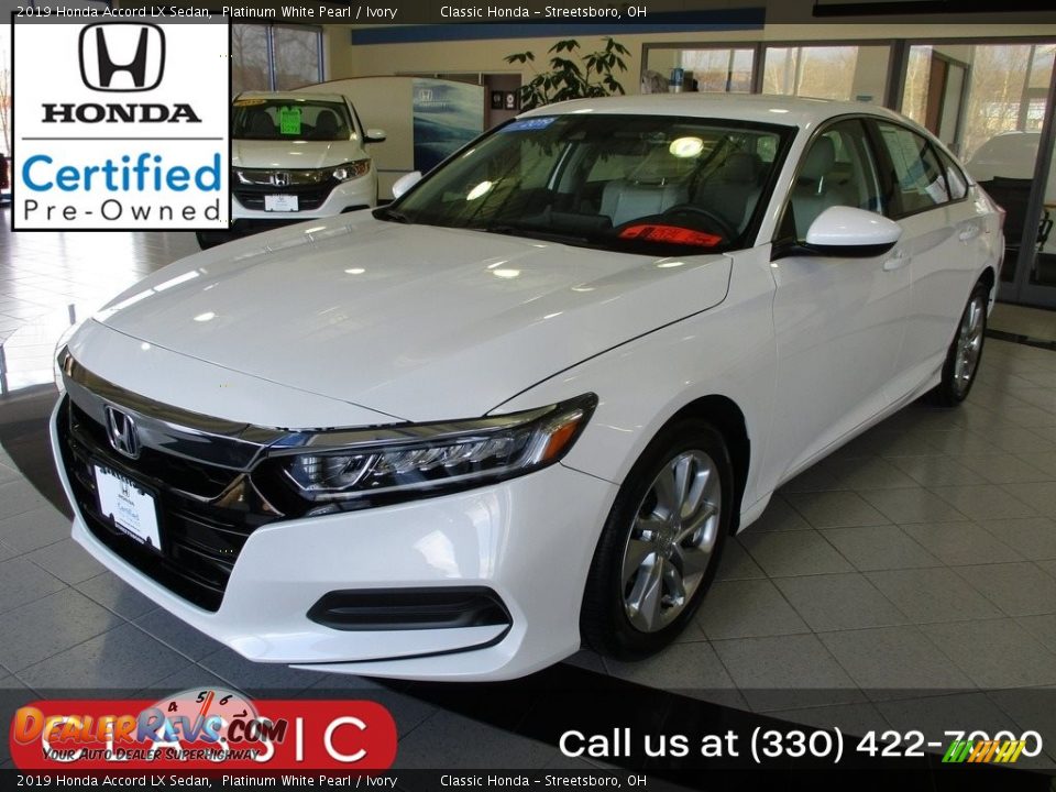 2019 Honda Accord LX Sedan Platinum White Pearl / Ivory Photo #1