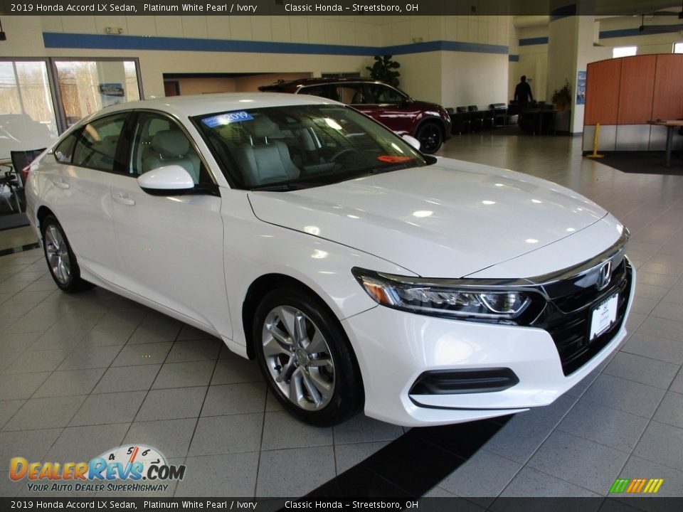 2019 Honda Accord LX Sedan Platinum White Pearl / Ivory Photo #3