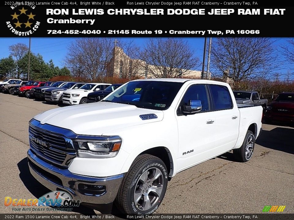 2022 Ram 1500 Laramie Crew Cab 4x4 Bright White / Black Photo #1