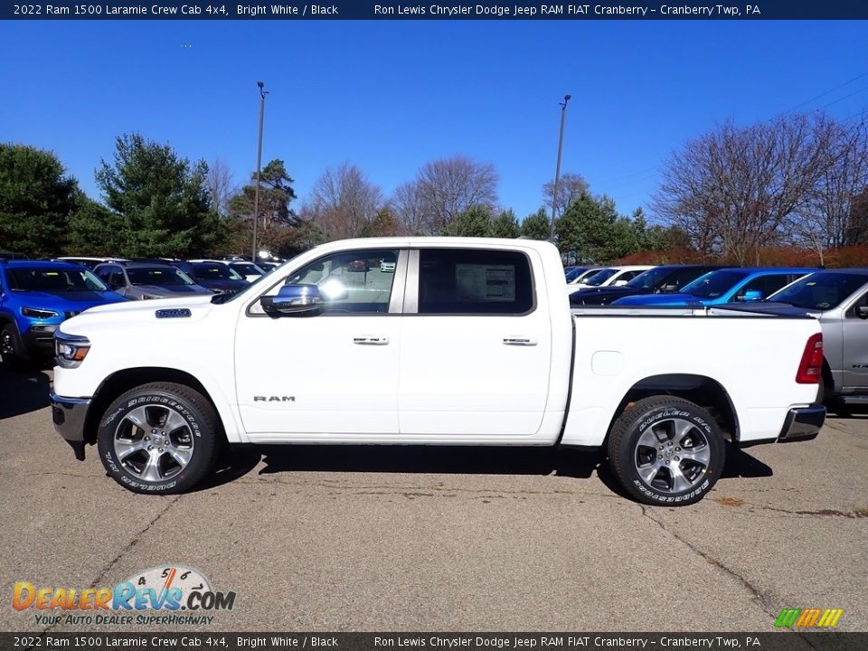 2022 Ram 1500 Laramie Crew Cab 4x4 Bright White / Black Photo #2