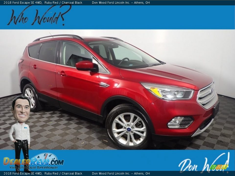2018 Ford Escape SE 4WD Ruby Red / Charcoal Black Photo #1