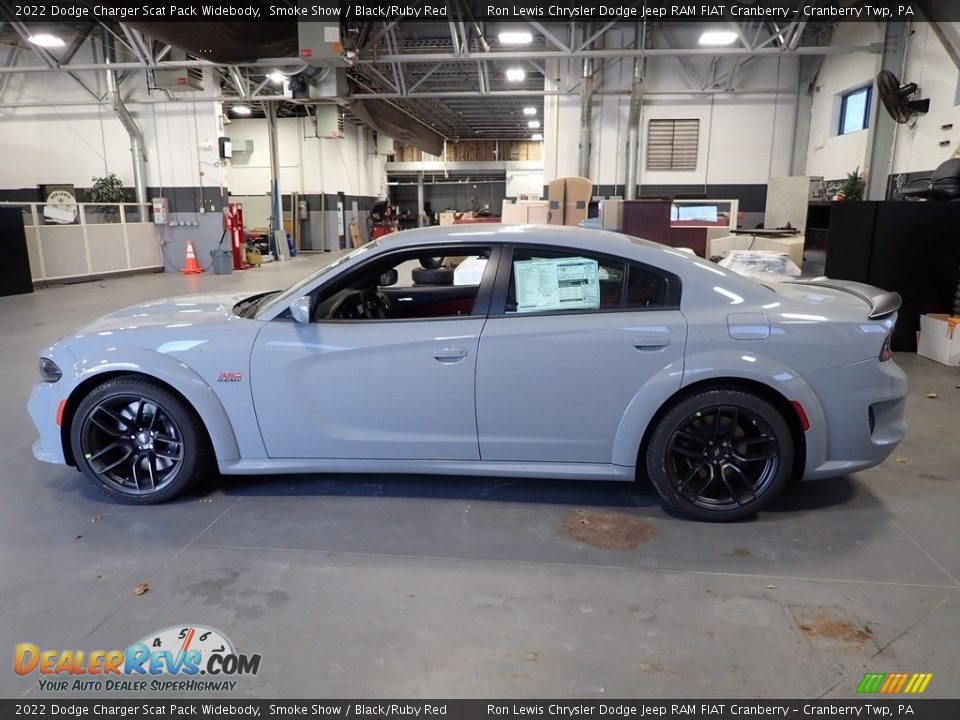 2022 Dodge Charger Scat Pack Widebody Smoke Show / Black/Ruby Red Photo #8