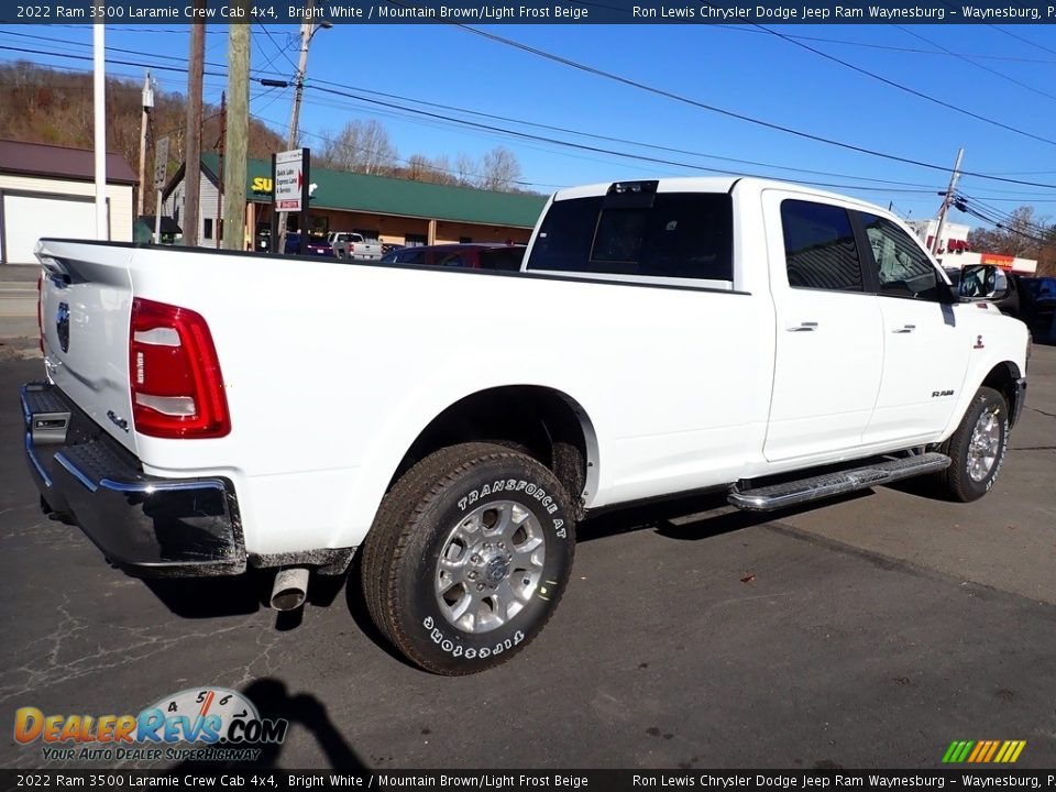 2022 Ram 3500 Laramie Crew Cab 4x4 Bright White / Mountain Brown/Light Frost Beige Photo #5