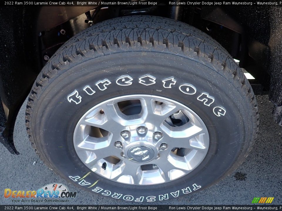 2022 Ram 3500 Laramie Crew Cab 4x4 Bright White / Mountain Brown/Light Frost Beige Photo #9