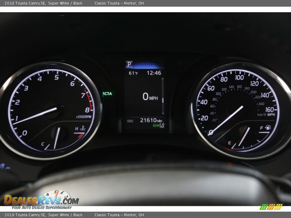 2019 Toyota Camry SE Super White / Black Photo #8