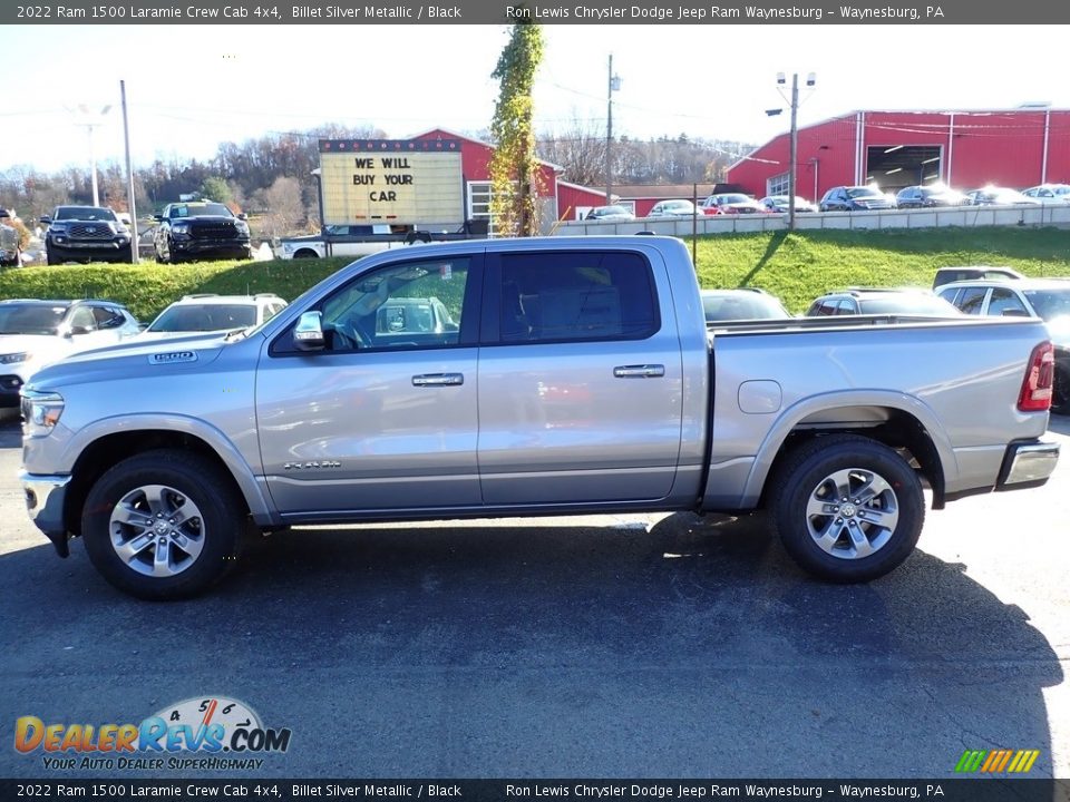 2022 Ram 1500 Laramie Crew Cab 4x4 Billet Silver Metallic / Black Photo #2