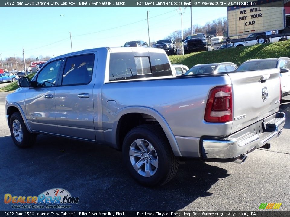 2022 Ram 1500 Laramie Crew Cab 4x4 Billet Silver Metallic / Black Photo #3