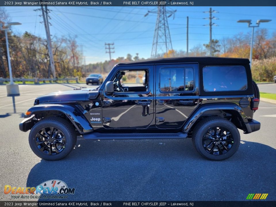 2023 Jeep Wrangler Unlimited Sahara 4XE Hybrid Black / Black Photo #3