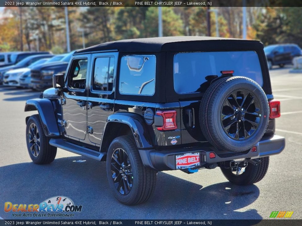 2023 Jeep Wrangler Unlimited Sahara 4XE Hybrid Black / Black Photo #4