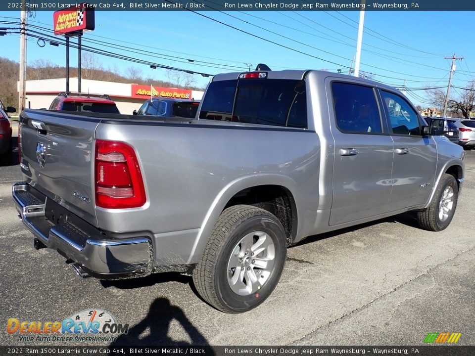 2022 Ram 1500 Laramie Crew Cab 4x4 Billet Silver Metallic / Black Photo #6