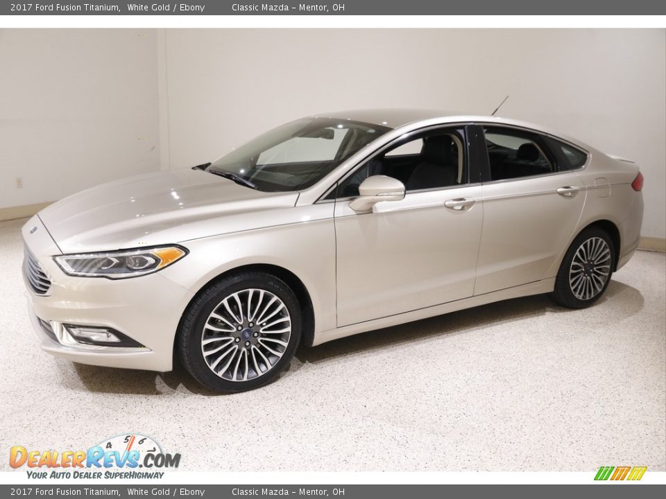 2017 Ford Fusion Titanium White Gold / Ebony Photo #3