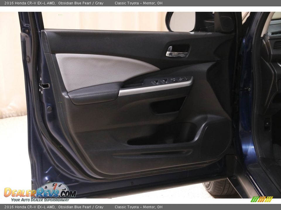 2016 Honda CR-V EX-L AWD Obsidian Blue Pearl / Gray Photo #4