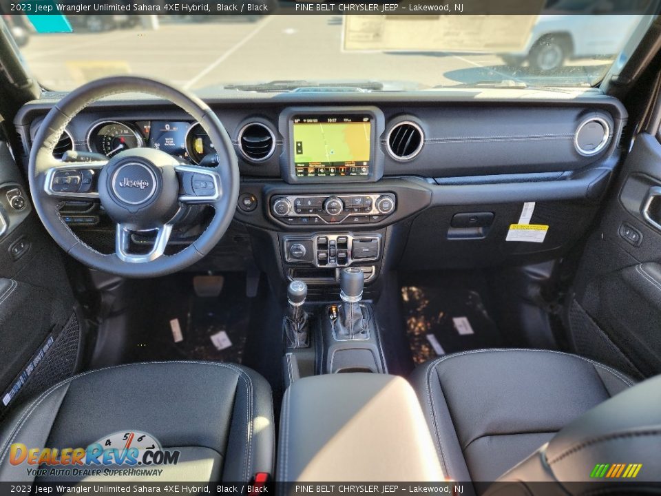 Black Interior - 2023 Jeep Wrangler Unlimited Sahara 4XE Hybrid Photo #7