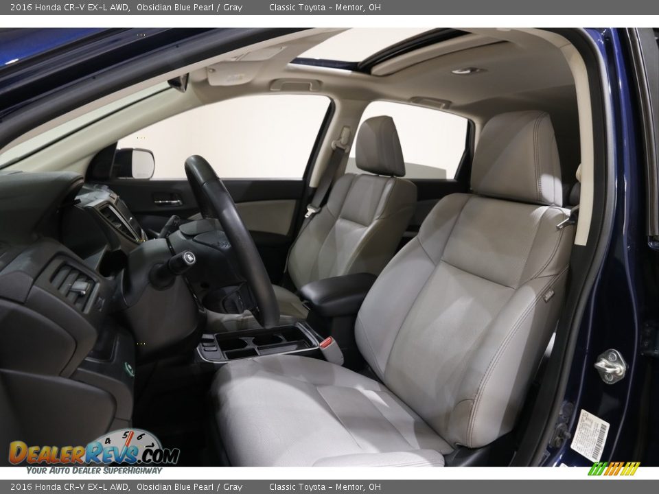 2016 Honda CR-V EX-L AWD Obsidian Blue Pearl / Gray Photo #5