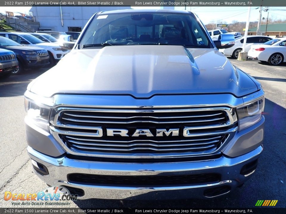 2022 Ram 1500 Laramie Crew Cab 4x4 Billet Silver Metallic / Black Photo #9