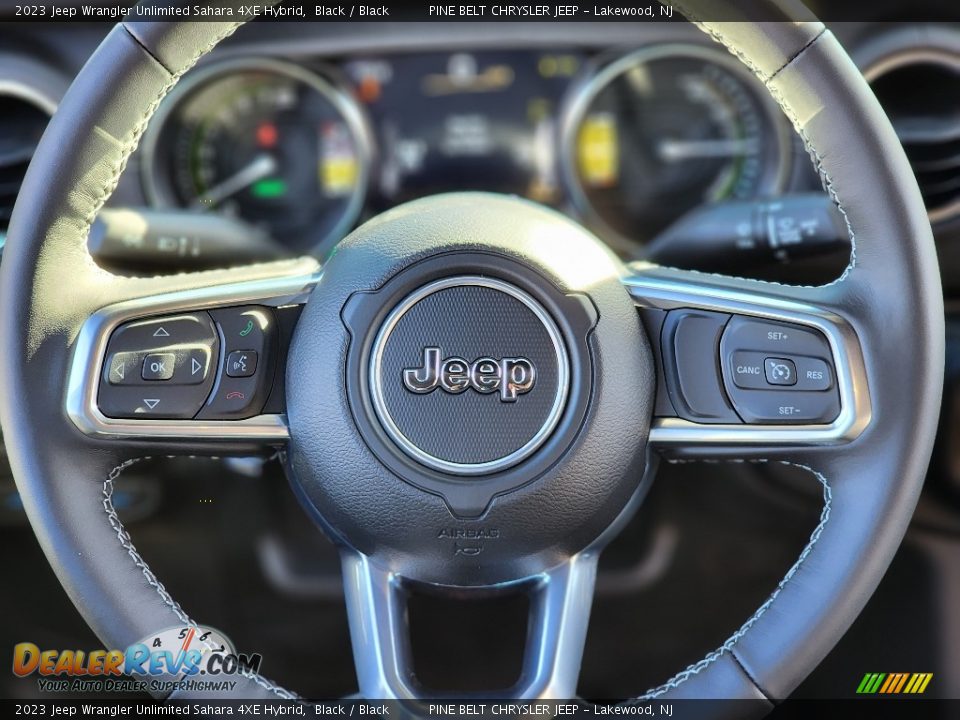 2023 Jeep Wrangler Unlimited Sahara 4XE Hybrid Steering Wheel Photo #8