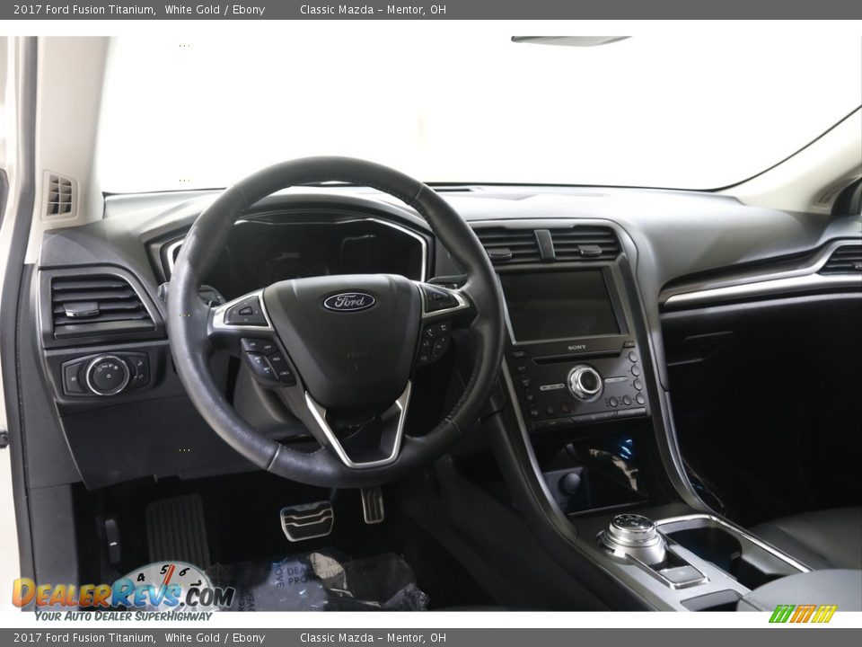 2017 Ford Fusion Titanium White Gold / Ebony Photo #7