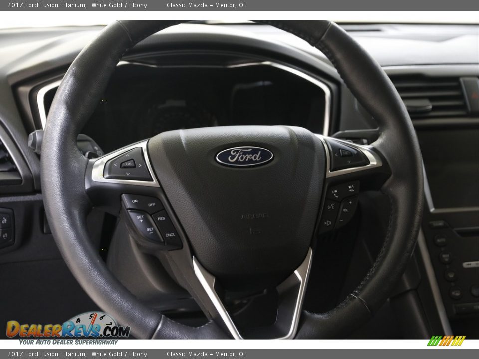 2017 Ford Fusion Titanium White Gold / Ebony Photo #8