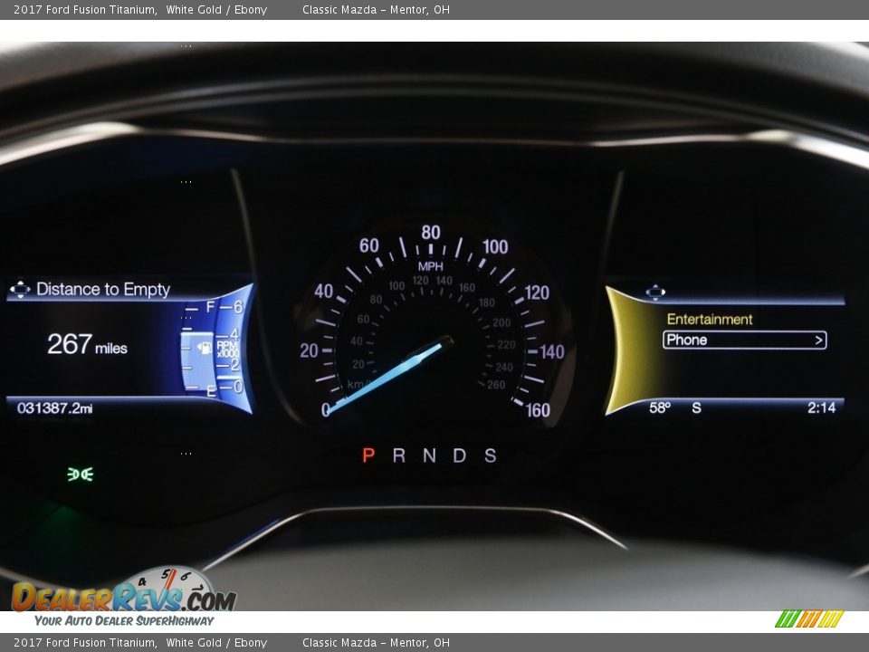 2017 Ford Fusion Titanium White Gold / Ebony Photo #9