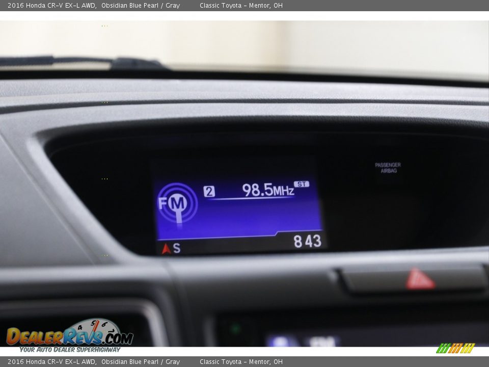 2016 Honda CR-V EX-L AWD Obsidian Blue Pearl / Gray Photo #11