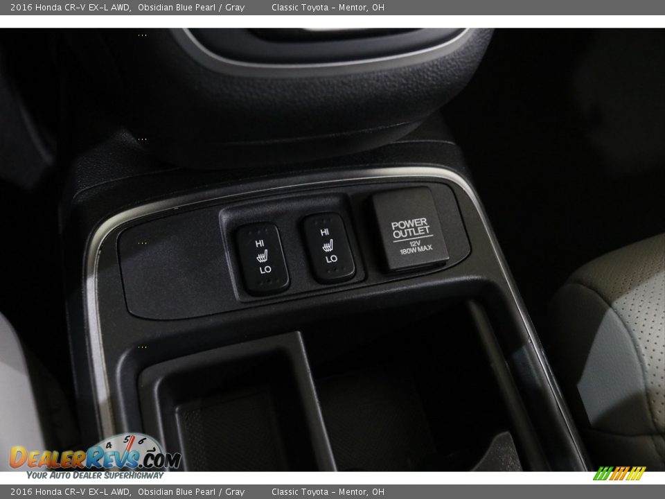 2016 Honda CR-V EX-L AWD Obsidian Blue Pearl / Gray Photo #17