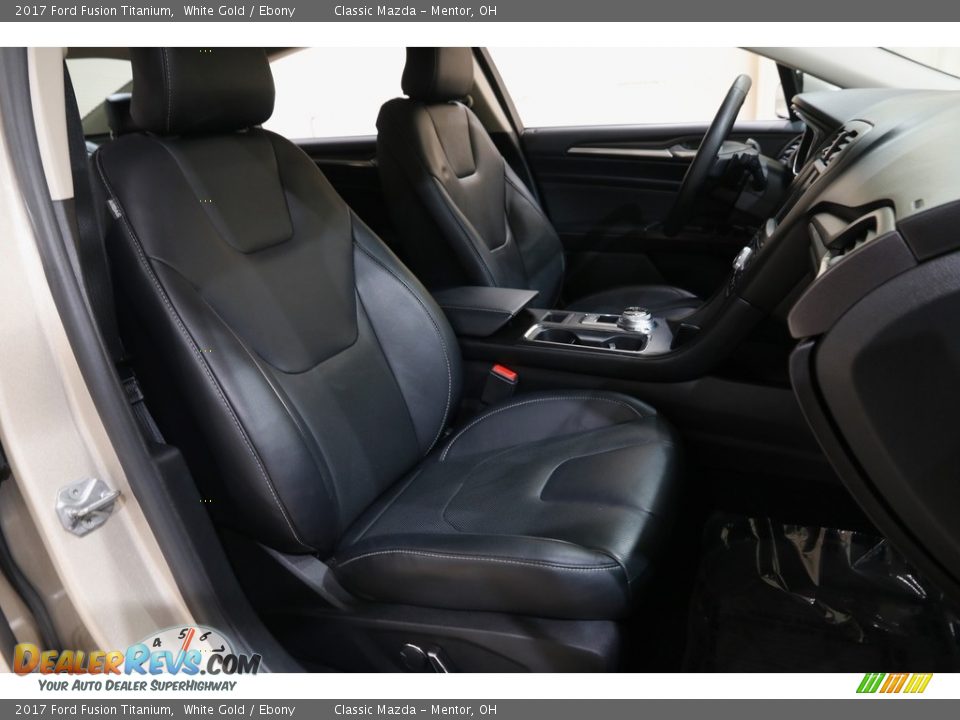 2017 Ford Fusion Titanium White Gold / Ebony Photo #17