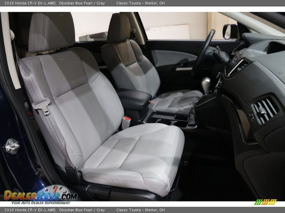 2016 Honda CR-V EX-L AWD Obsidian Blue Pearl / Gray Photo #18