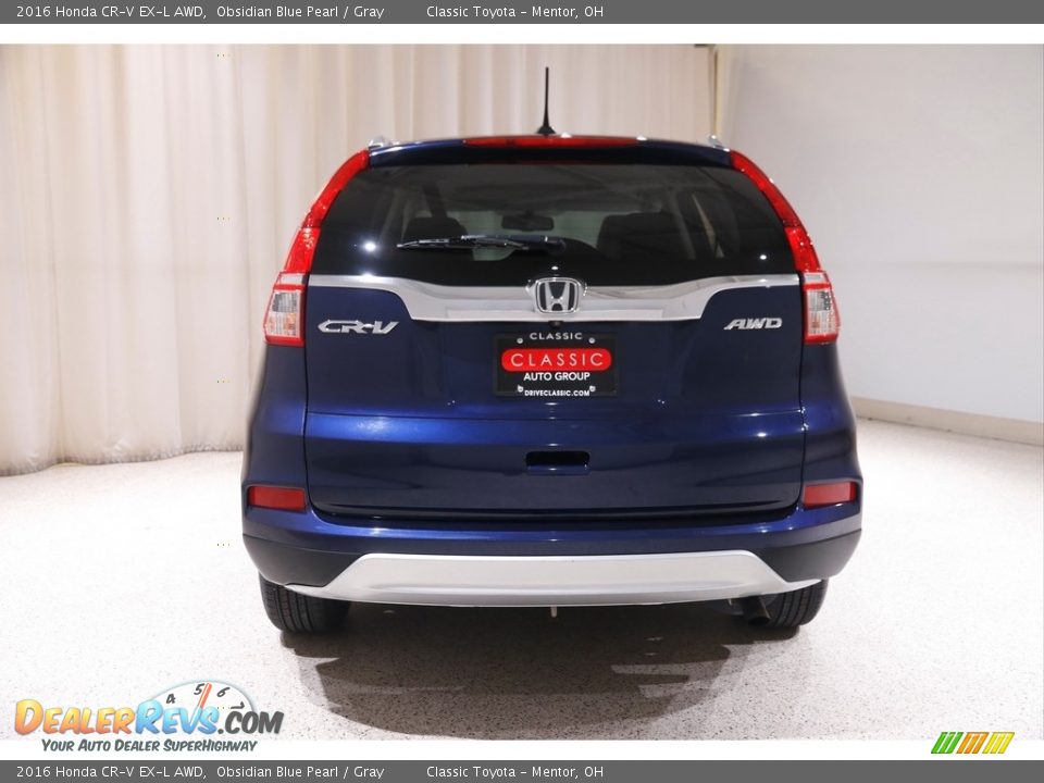 2016 Honda CR-V EX-L AWD Obsidian Blue Pearl / Gray Photo #21