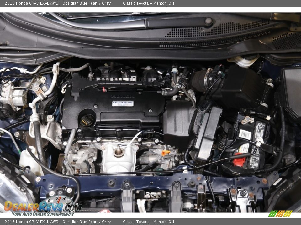 2016 Honda CR-V EX-L AWD Obsidian Blue Pearl / Gray Photo #22