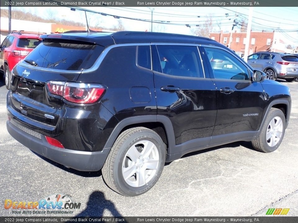 2022 Jeep Compass Latitude Diamond Black Crystal Pearl / Black Photo #6