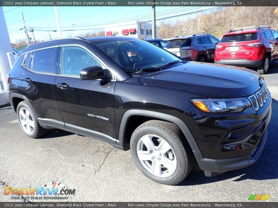 2022 Jeep Compass Latitude Diamond Black Crystal Pearl / Black Photo #8