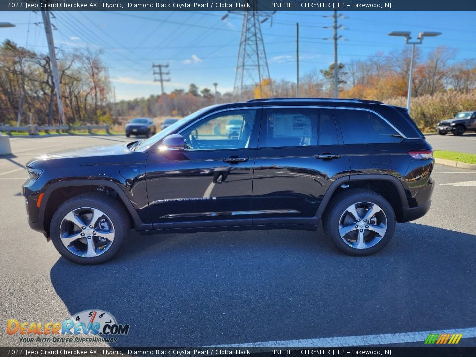 2022 Jeep Grand Cherokee 4XE Hybrid Diamond Black Crystal Pearl / Global Black Photo #3