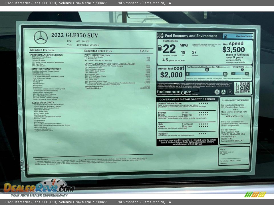 2022 Mercedes-Benz GLE 350 Selenite Gray Metallic / Black Photo #13