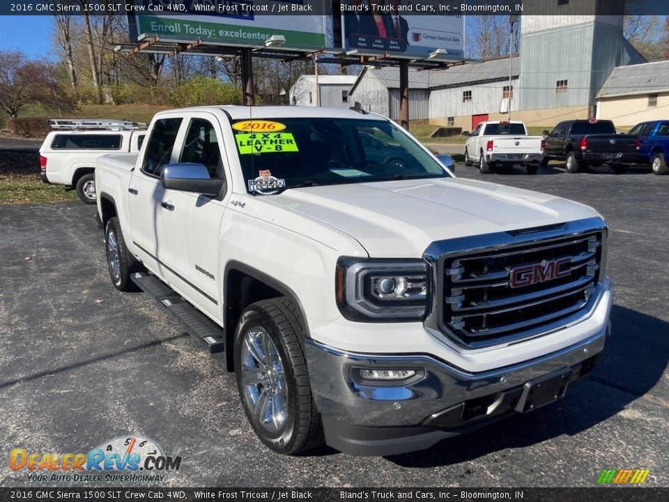 2016 GMC Sierra 1500 SLT Crew Cab 4WD White Frost Tricoat / Jet Black Photo #7