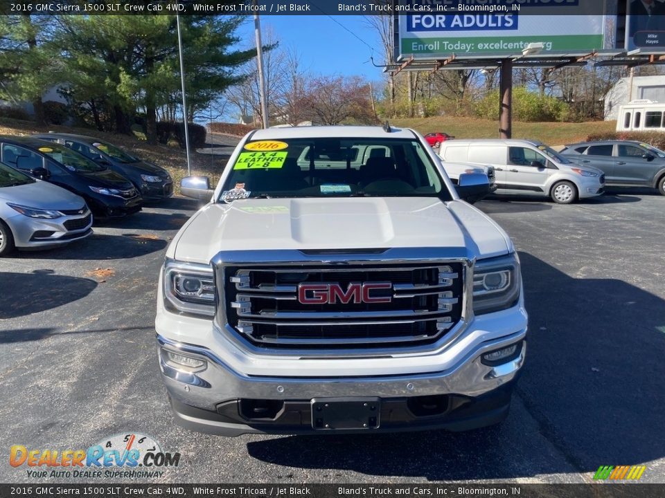 2016 GMC Sierra 1500 SLT Crew Cab 4WD White Frost Tricoat / Jet Black Photo #8